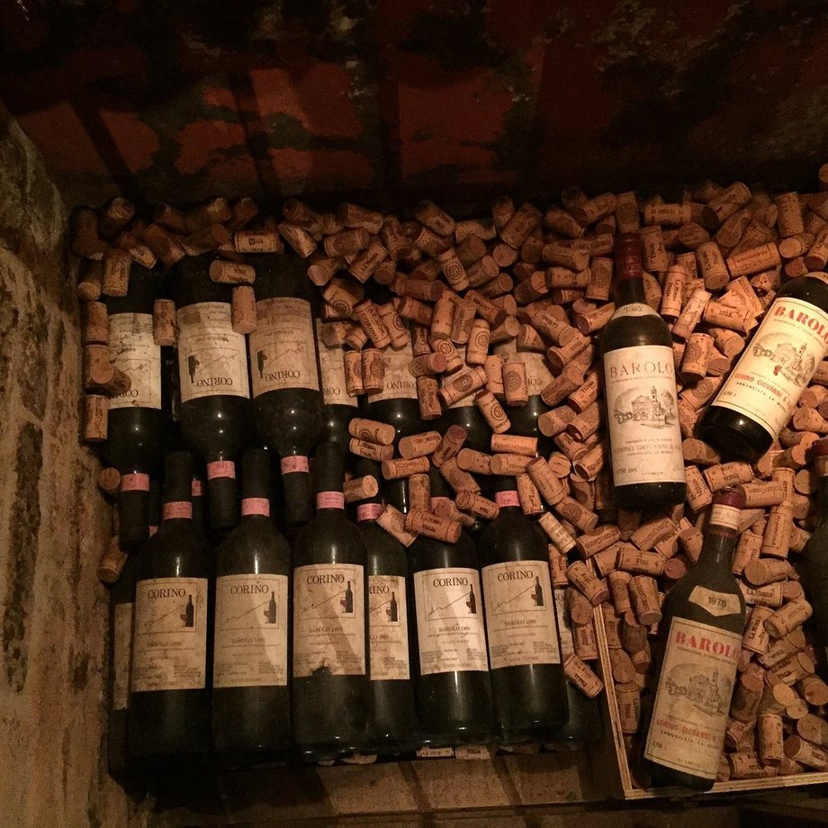 Renato Corino, in the cellar