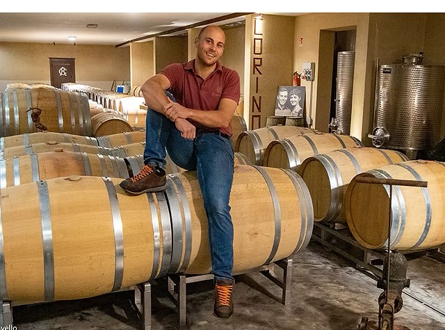 Renato Corino, in the cellar