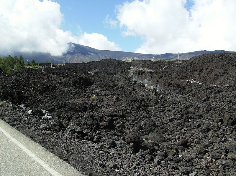The 2002 lava flow on Etna